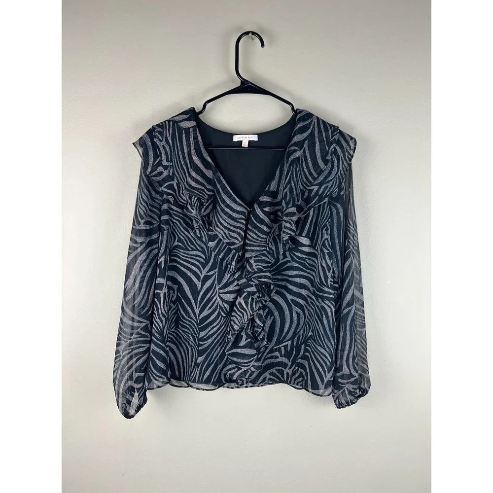 Skies Are Blue Long Sleeve Blouse Size Small